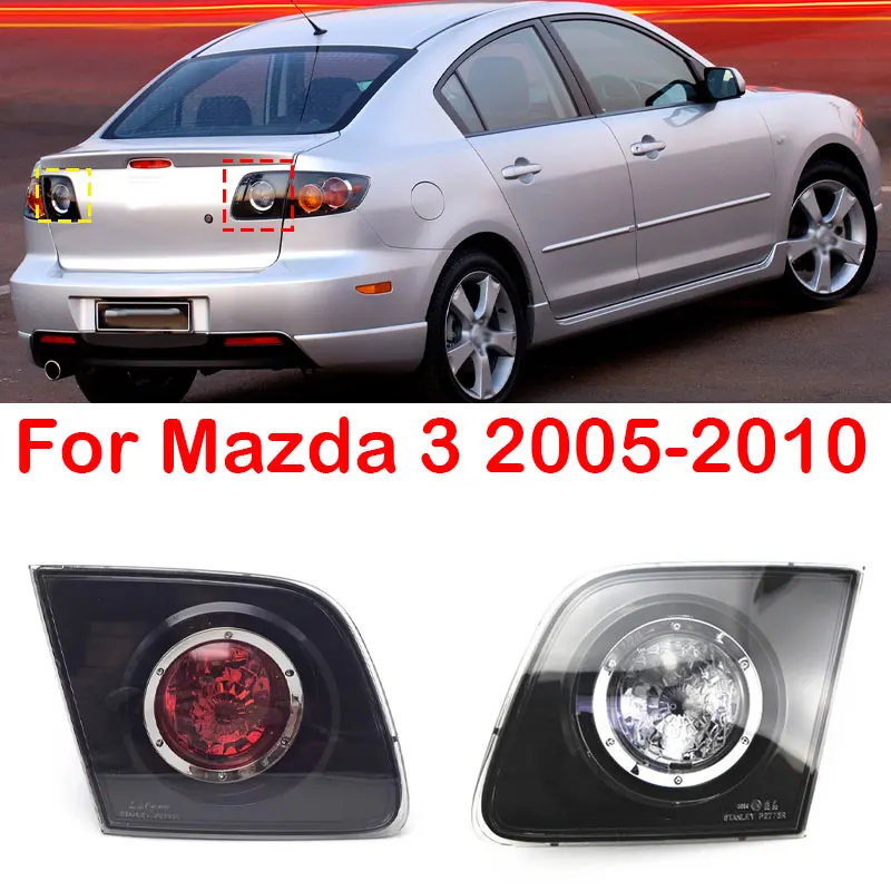 Pre Mazda 3 2005-2010 BK Sedan 4 dvere Tail Light Auto Príslušenstvo vľavo a pravá časť tela Vnútorná zadná žiarovka Automatické otáčanie signálu Lamp