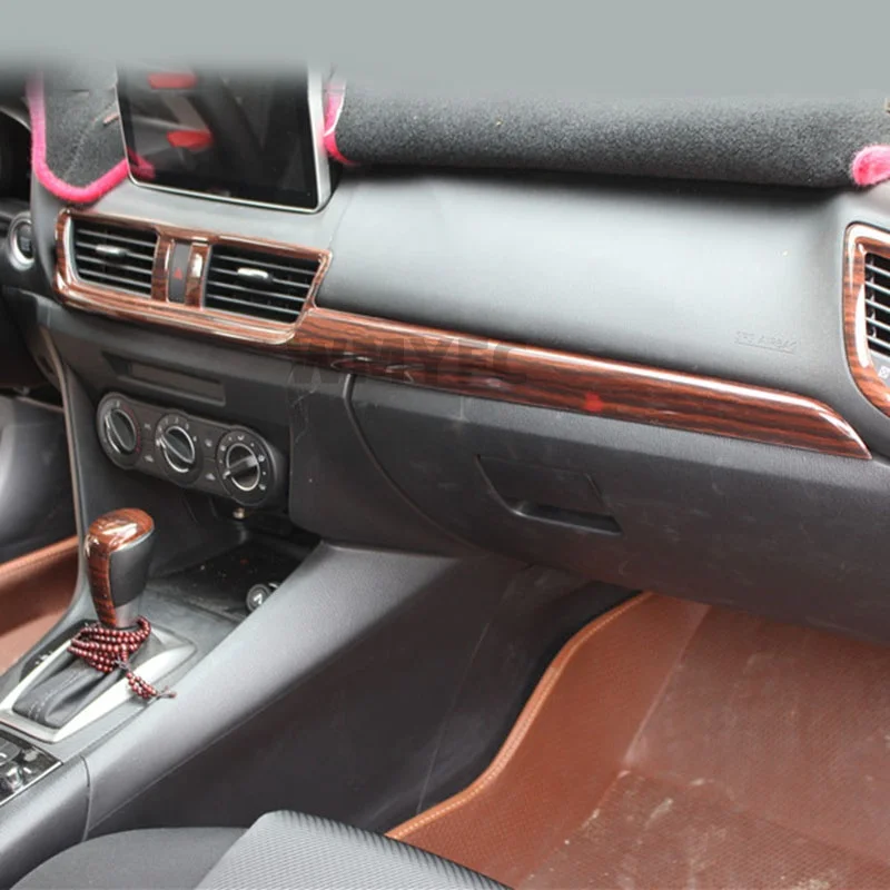 Pre Mazda 3 Axela 2017 2018 2019 Interiérový prístrojový panel Central Control Decoration Decoration Strip Strip Strip Orezanie