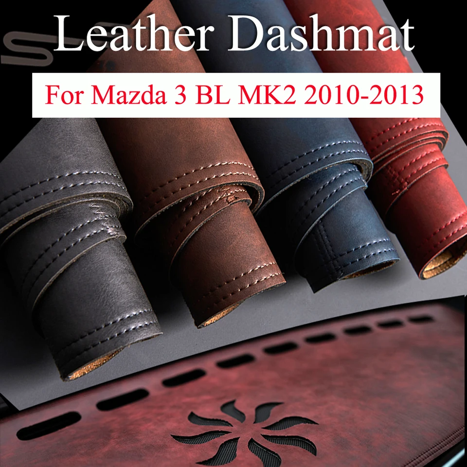 Pre Mazda 3 BL MK2 2010 2011 2012 2013 2013 Mazda3 Dashboard Cover Board Mat Carpet Pad Sun Shade Retro kožené vankúšové príslušenstvo