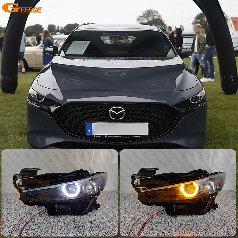 Pre Mazda 3 Mazda3 BP 2019 2020 2021 2022 2023 Ultra Bright A/W Switchback DRL Turn Signal Cotton Hex Hex Led Angel Eyes Halo Rings Halo Rings