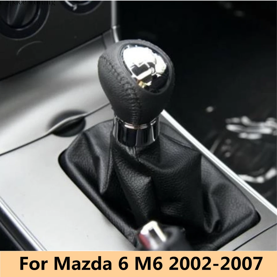 Pre Mazda 6 M6 2002 2003 2004 2005 2006 2007 2007 Chrome Gear Shift Gomb Lever Disfter Pen Gaiter Cover Cover Styling Access Doplnky