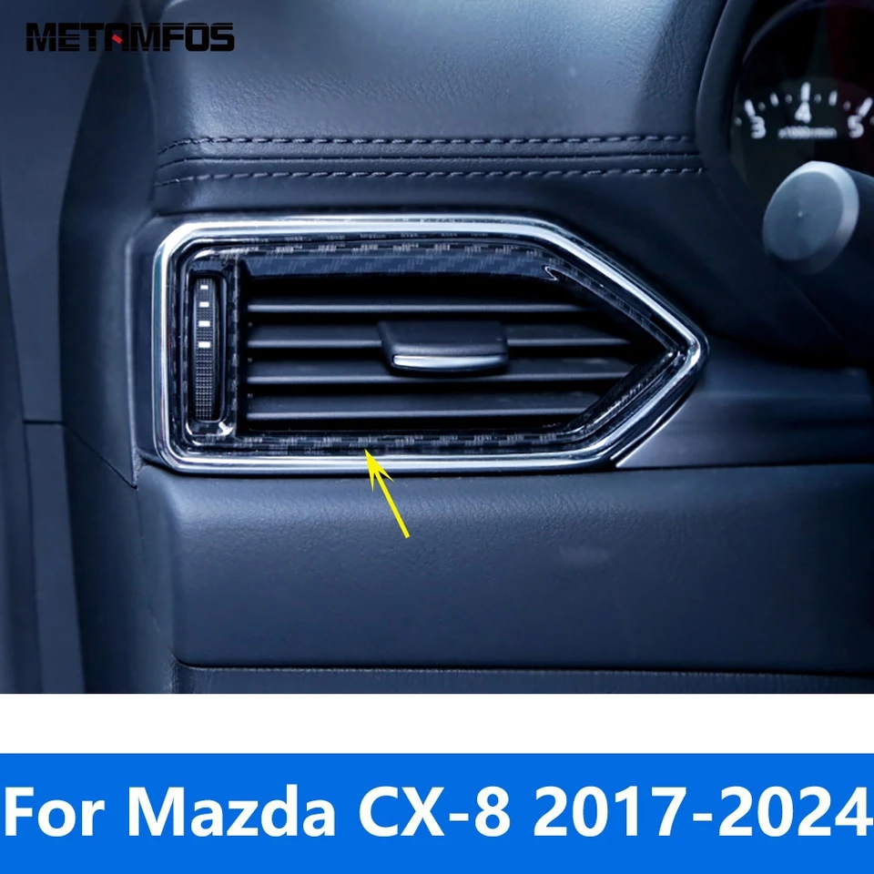 Pre Mazda CX-8 CX8 2017-2021 2022 2023 2024 uhlíkové vlákno predné klimatné podmienky vetracie výstupné kryt