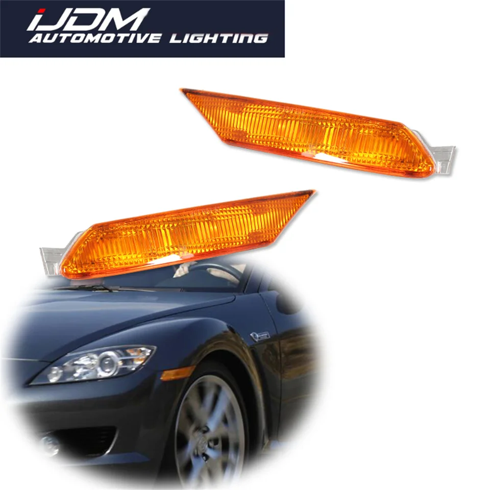 Pre Mazda RX-8 2004 2005 2006 2007 2008 predný fenderový bočný marker Turn Signal Signal Parkovacie svetlo kryt