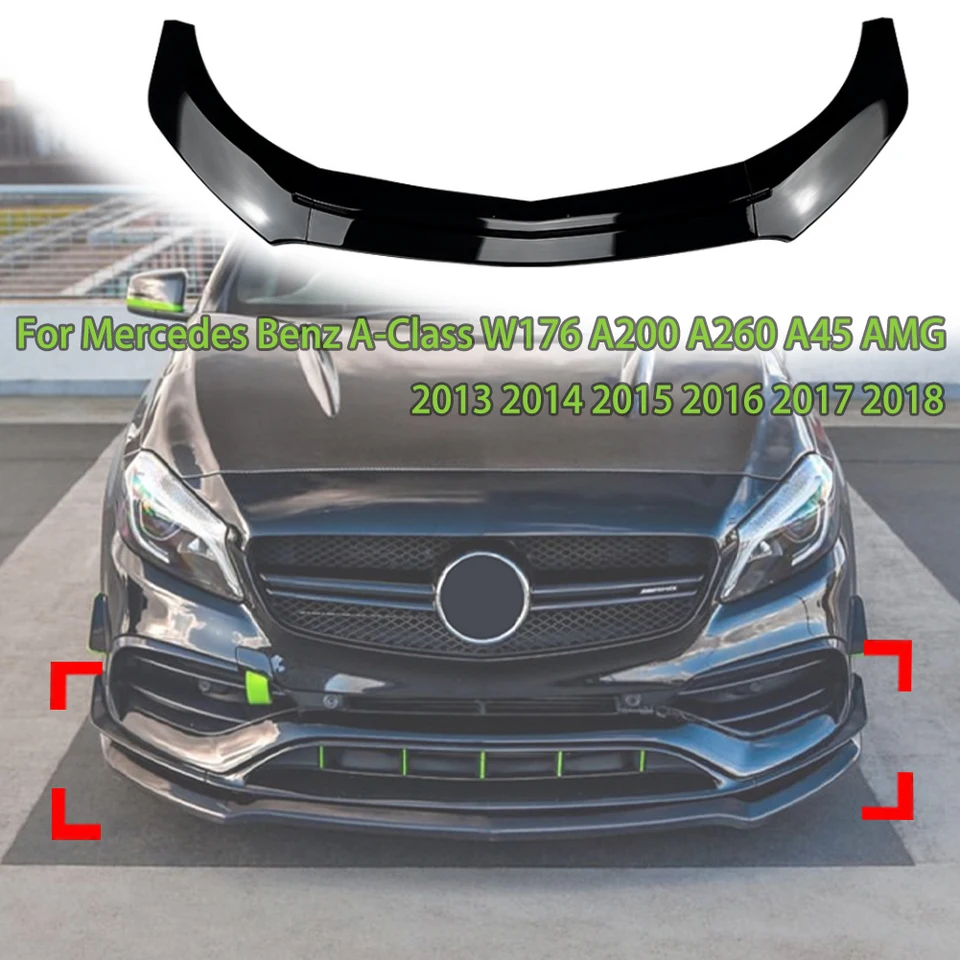 Pre Mercedes Benz A-Class W176 A200 A260 A45 AMG 2013-2018 Modifikácia predného nárazníka predného nárazníka predného lakovania