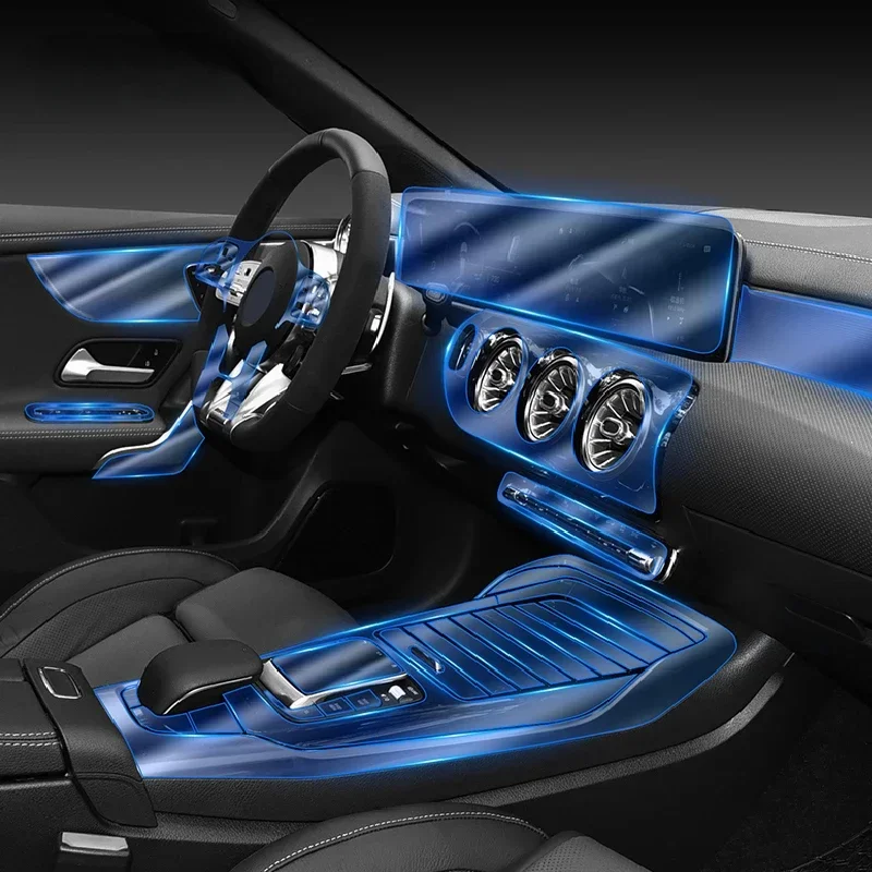 Pre Mercedes Benz AMG A AMG A 35 45 2019-2021CAR Interiérové ​​centrum Konzola Transparentné TPU ochranný film Anti-Scratch Accessorie