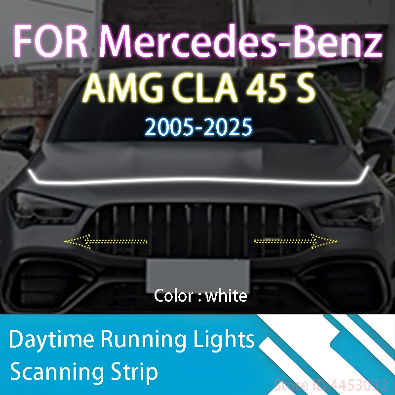 Pre Mercedes-Benz AMG CLA 45 S 2005-2025 LED DRL DENNÉ DENNÉ SVETLO SKENSKÉ SKENSKÉ SKÚSENIE Štartovacie svetlo Drivovanie Sprievodca dekoratívne lampy 12V