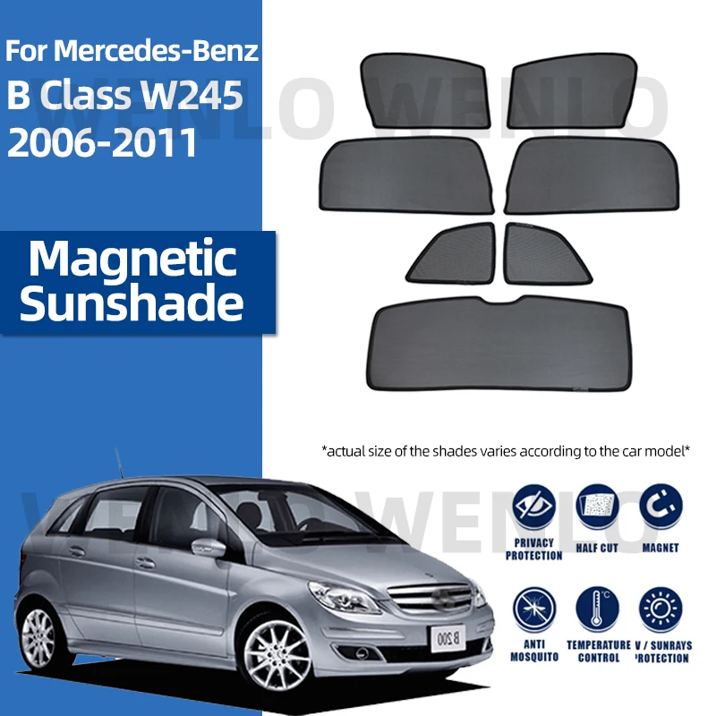 Pre Mercedes Benz B Class W245 2006-2010 2011 Car Sunshade Visor predný zadný ráme