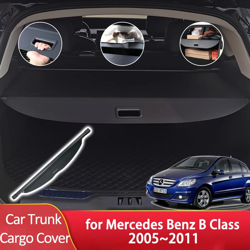 Pre Mercedes Benz B Class W245 B 200 B180 B 170 2005 ~ 2011 2008 2006 2006 Príslušenstvo Trunk Curtain Mat Rack Zadná opona zatiahnuteľná