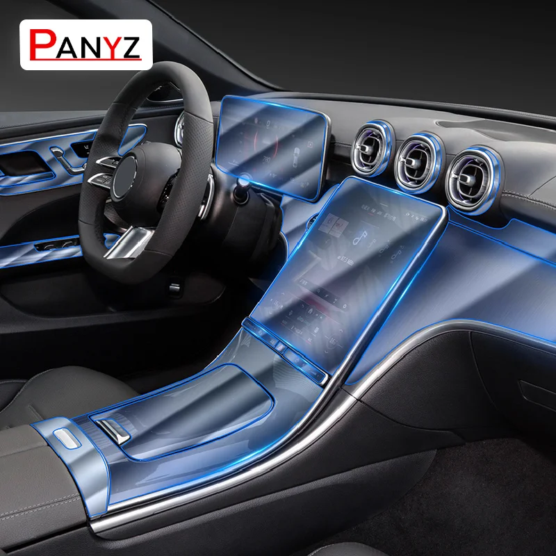 Pre Mercedes-Benz C-Class W206 2022CAR Interiér Center Console Transparentný ochranný film TPU Proti-Scratc Opravy Film Accessori