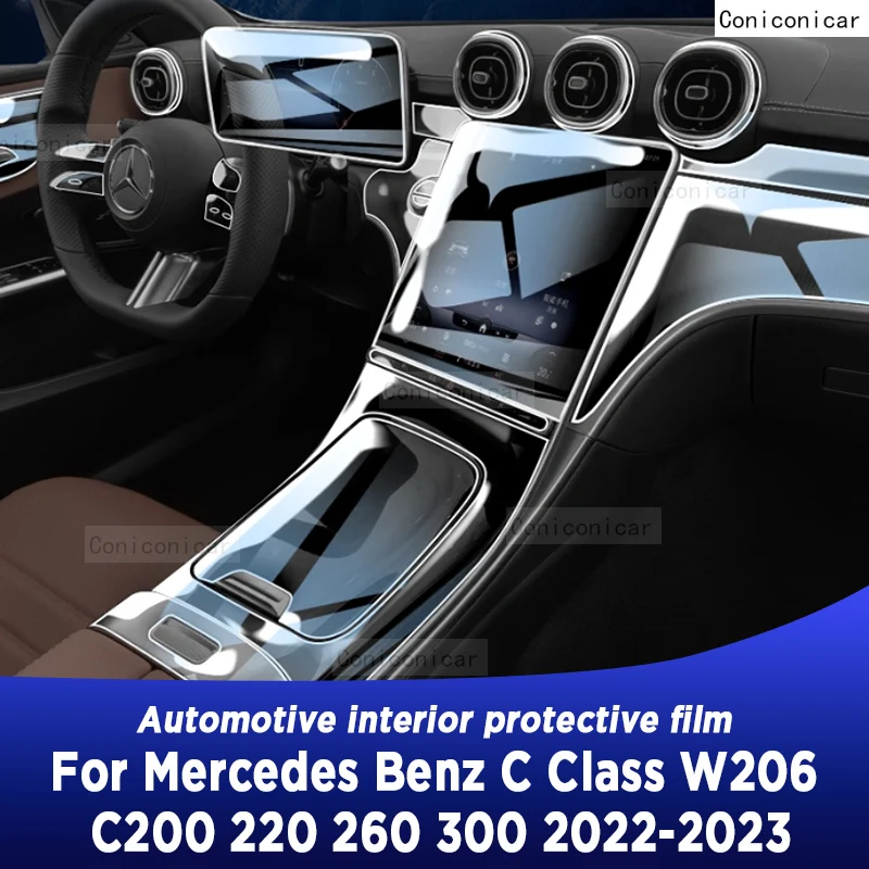 Pre Mercedes Benz C Class W206 C200 220 260 300 2022 prevodovky navigáciu Automobilový automobilový interiérový ochranný film Anti-Scratch