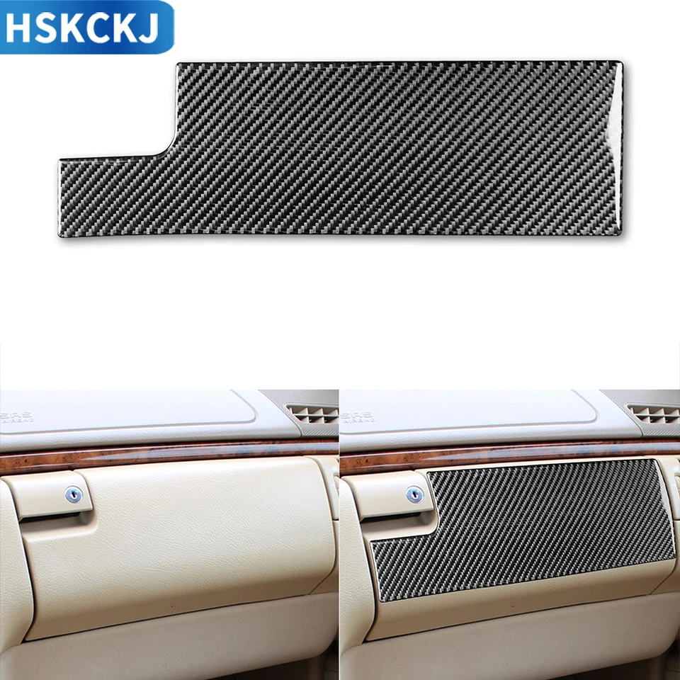 Pre Mercedes Benz E Class W210 1996-2002 Doplnky uhlíkových vlákien Interiérový úložný box TRIM TRIM STRACKER ORIFIFIKOVANÁ DEKORÁCIA