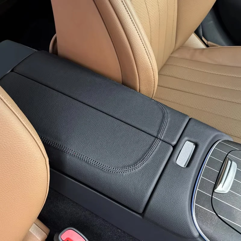 Pre Mercedes Benz E Class W214 2024 2025 Vnútorná stredná lakťová lakťová lakťová krabica Console Box Storage Box Look Orez
