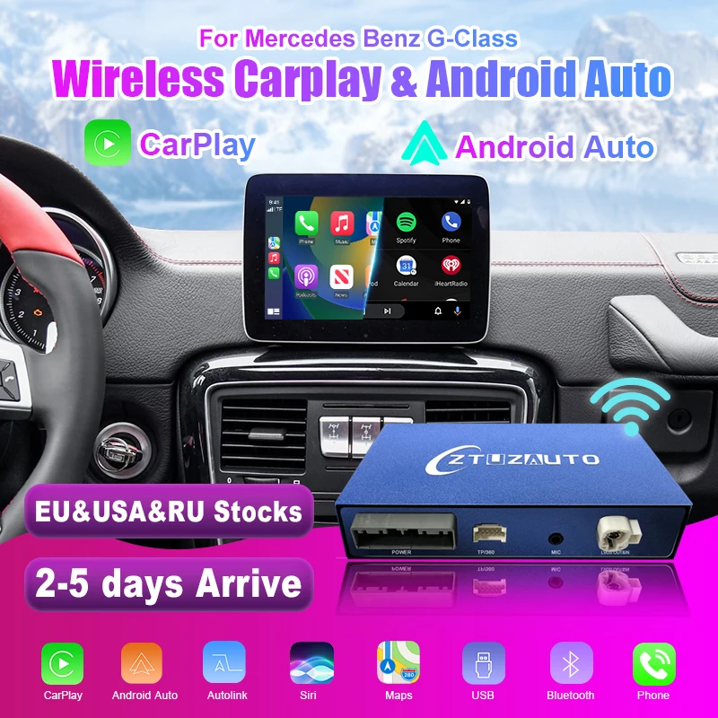 Pre Mercedes Benz G-Class W463 2012-2018 G63 G65 AMG G500 G 63 65 500, bezdrôtové CarPlay s Android Auto Mirror Link Play