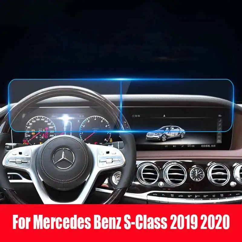 Pre Mercedes Benz S-Class 2019 2020 navigačný film CAR GPS W221 W222 S350L-S500 LCD Screen Glasted Glasted Glass Ochranné sklo