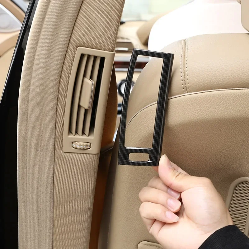 Pre Mercedes Benz S Class W221 2008-2012 ABS Striebro/textúra z uhlíkových vlákien B stĺpikový vývodový vývodový nálepky na nálepky automobilov