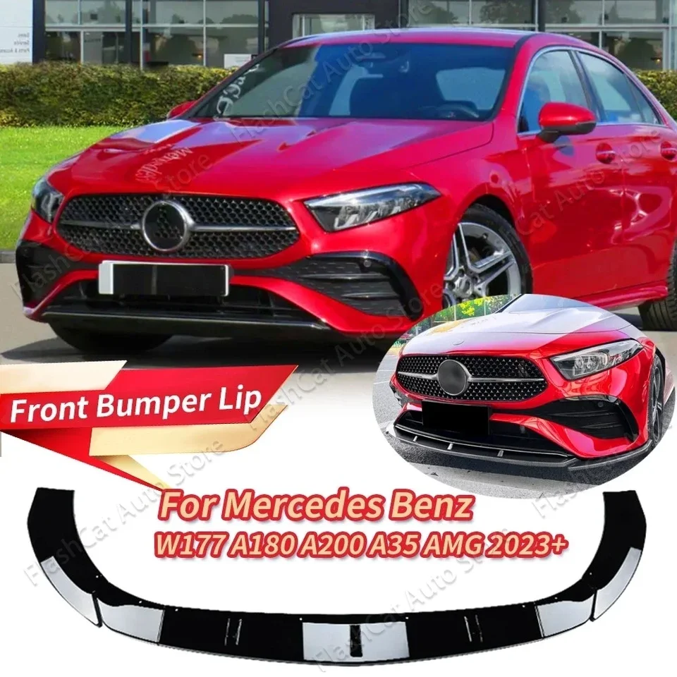 Pre Mercedes Benz W177 A180 A200 A35 AMG C118 W118 X118 CLA 200 250 CLA35 45 AMG 2023+ Difúzor predného nárazníka automobilu