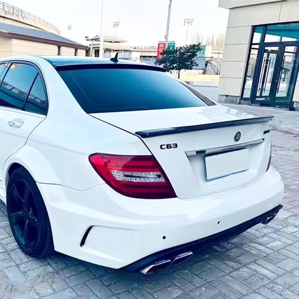 Pre Mercedes Benz W204 SPOILER 2008-2014 C180 C200L C63 SPOILER VELKÝ Kvalitný spoiler zadného krídla ABS AUB