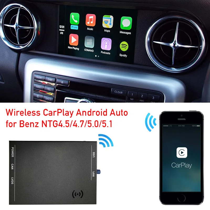 Pre Mercedes SLK trieda R172 Factory Audio Radio Dodavita bezdrôtového skrinky CarPlay Decoder Box Android Automatické rozhranie