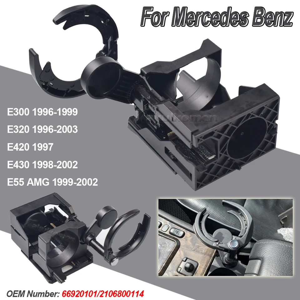 Pre Mercedes W210 Centrum Console Console Držiak na poháriky držiteľa nápojov pre nápoj pre Mercedes Benz E Class E230 E300 E320 E400