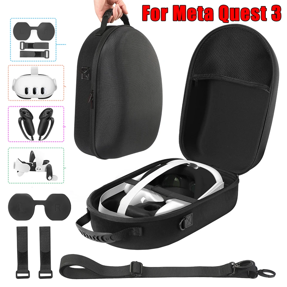 Pre meta quest 3 VR okuliare Storage Bag Eva Tvrdý škrupina Cestovné puzdro s ramenným remienkom pre meta quest 3 VR príslušenstvo