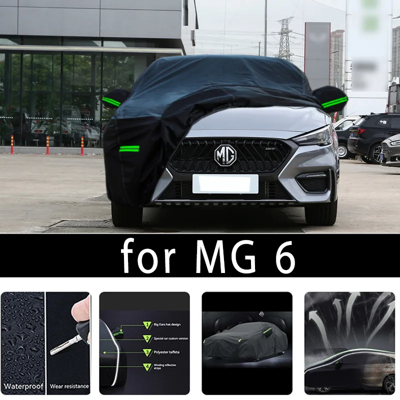 Pre MG6 Outsory Ochrana Plné kryty automobilov Snow Cover Sunshade Neproidná prachová odolná exteriér Vonkajšie vozidlá