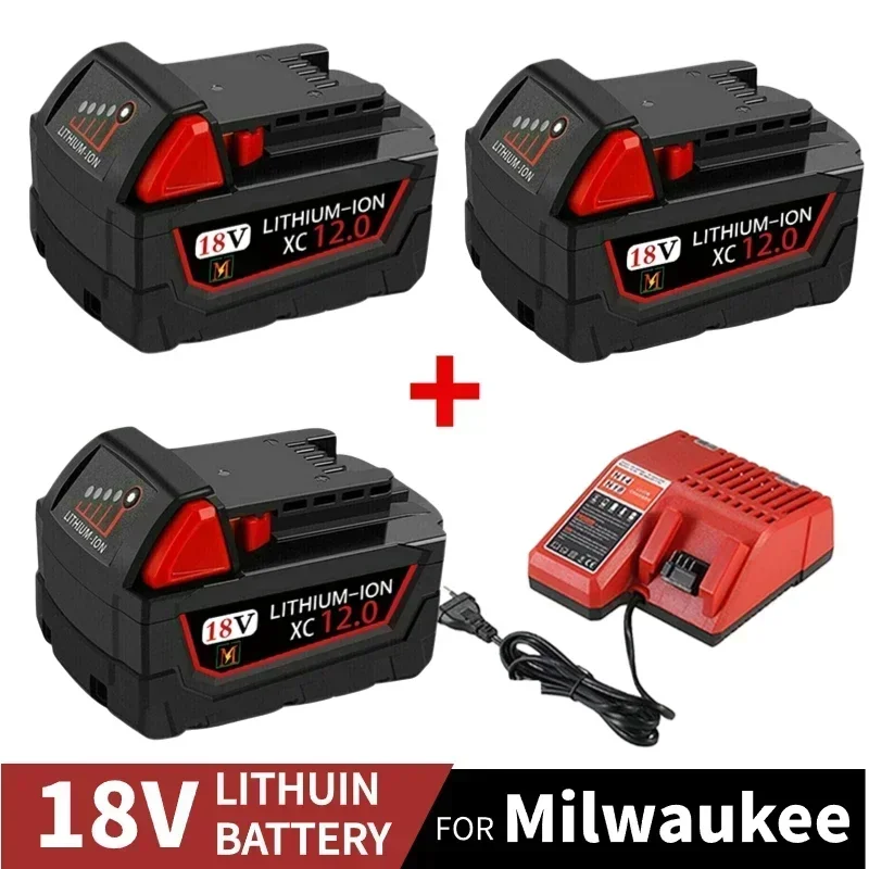 pre Milwaukee 18V 12.0AH výmena M18 XC lítiová batéria 48-11860 48-11-1850 48-11-1840 48-11-1820 Nabíjateľné batérie