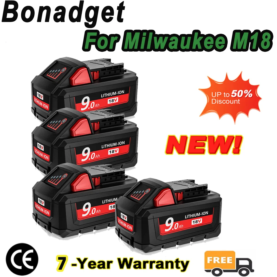 Pre Milwaukee M18 18V batéria 9000 mah Li-Ion 21700 Battery 48-11-1815 48-11-1820 48-11-1850 Nabíjateľné nástroje batéria