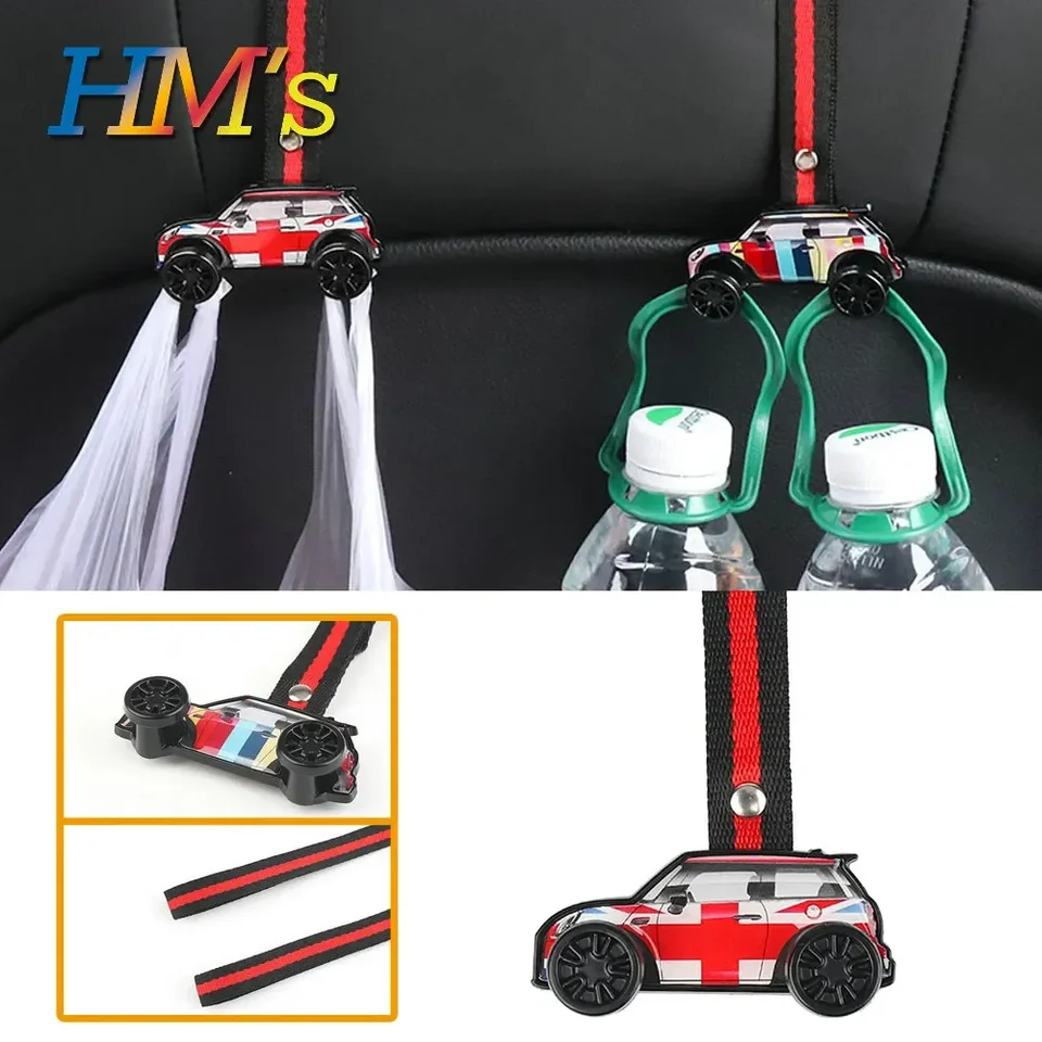 Pre Mini Cooper S JCW F54 F55 F56 F60 R55 R56 R60 R61 Automobilové príslušenstvo sedadlo Karikatúra Model Storage Storage Multifunkčné háčiky