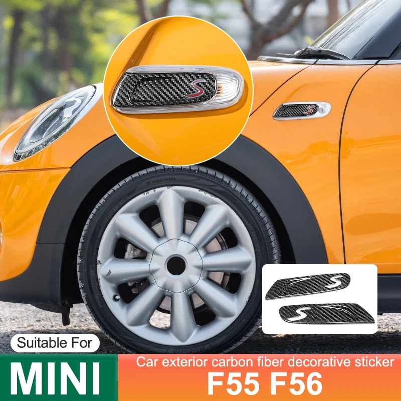 Pre Mini One Cooper S JCW F55 F56 Otočenie vozidla Ozdobný kryt Skutočný nálepka s nálepkou na exteriér Modifikáciu Príslušenstvo