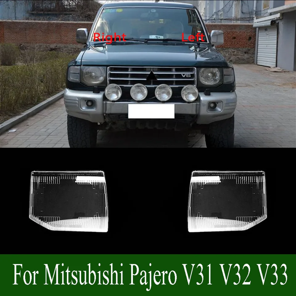Pre Mitsubishi Pajero V31 V32 V33 Priehľadná lampa Lampshade Lamp Shade predný svetlometový kryt svetlometového krytu