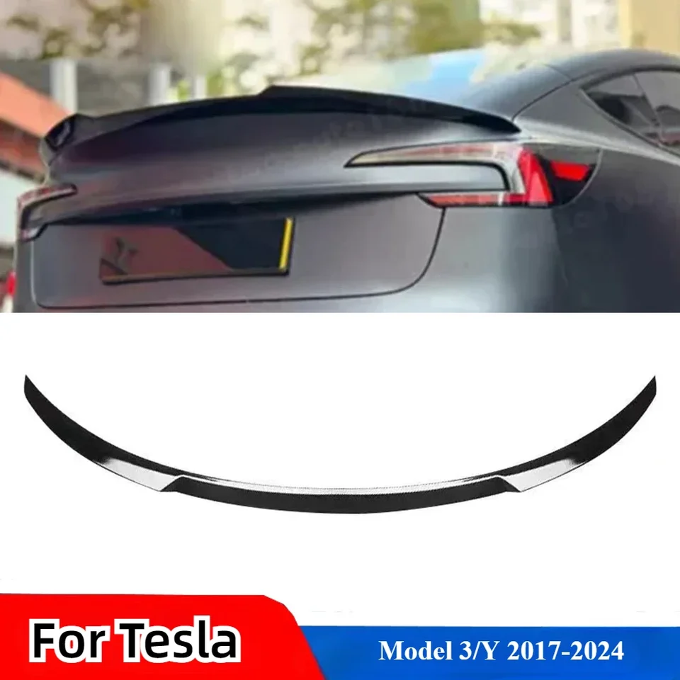 Pre model Tesla Model 3/Y 2017-NA DOPLNENIE 2024 HOT MODLY SPOILER Zadné dvere chvost TRUNK TRUNK WING ABS