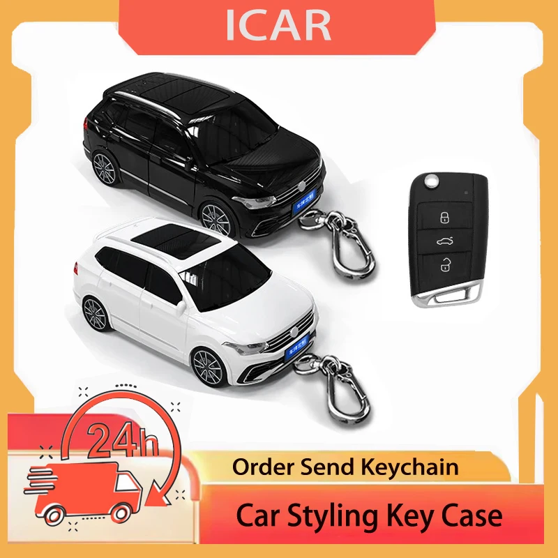 Pre modely Stylingu auta Tiguan pre Volkswagen VW Polo Golf 7 MK7 Octavia Kodiaq Karoq sedadlo Ateca Smart Car Key Case Cover FOB FOB