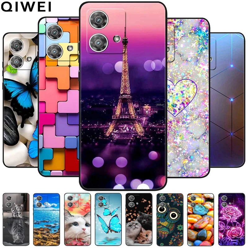 Pre Moto Edge 40 NEO Case Luxury Cute TPU Soft Silikone Covers pre Motorola Edge40 NEO 40NEO Protector Bumpers Coques Cats Funda