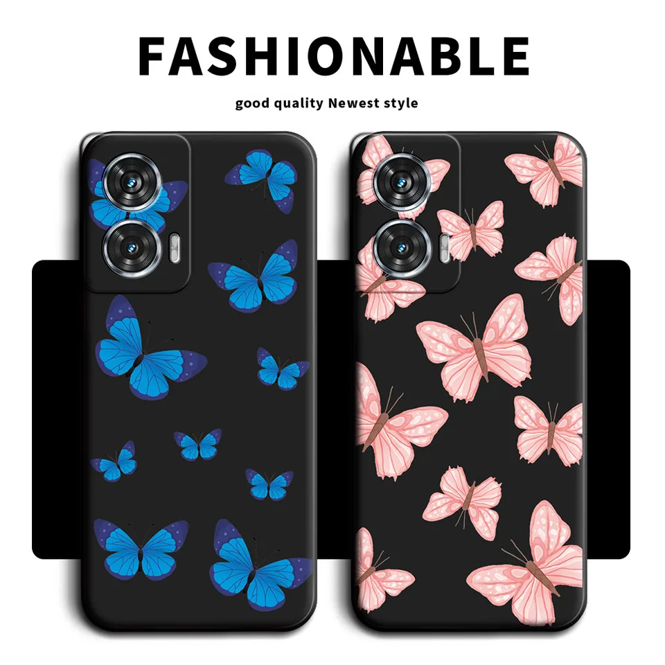 Pre Moto Edge 50 Ultra 50 fúznych puzdier Soft Silikone TPU panda motýľový kvetinový puzdro pre Motorola Moto X50 Ultra zadný kryt