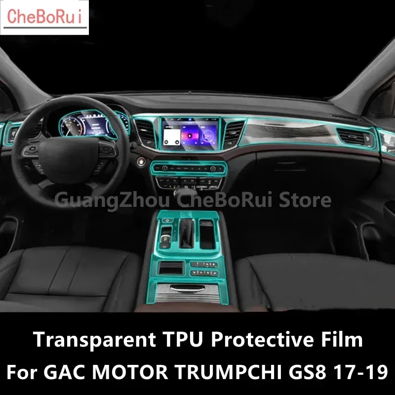 Pre motor GAC Trumpchi GS8 17-19 CAR CONSOL CONSOL TRESTRUJÚCE TPU Ochranný film Anti-Scratch Opravy FIMACCESORY