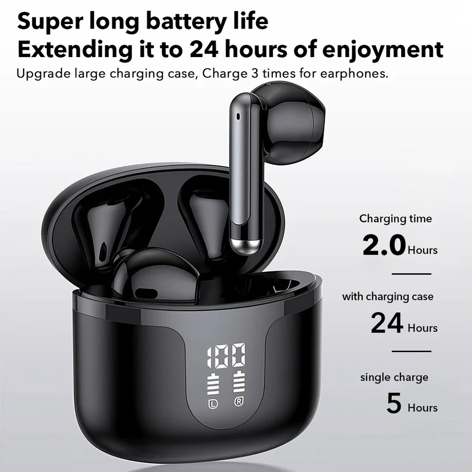 Pre Motorola Edge 50 Ultra 50S Pro 50 NEO G24 Power Wireless Bluetooth V5.3 Slúchadlá s 35 hodinami prehrávania TWS Vodotesné slúchadlá