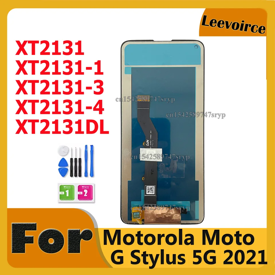 Pre Motorola Moto G Stylus 5G 2021 LCD Displej Touch Scereen Digitator Glass Glass Opravy dielov pre XT2131 XT2131-1 XT2131-3