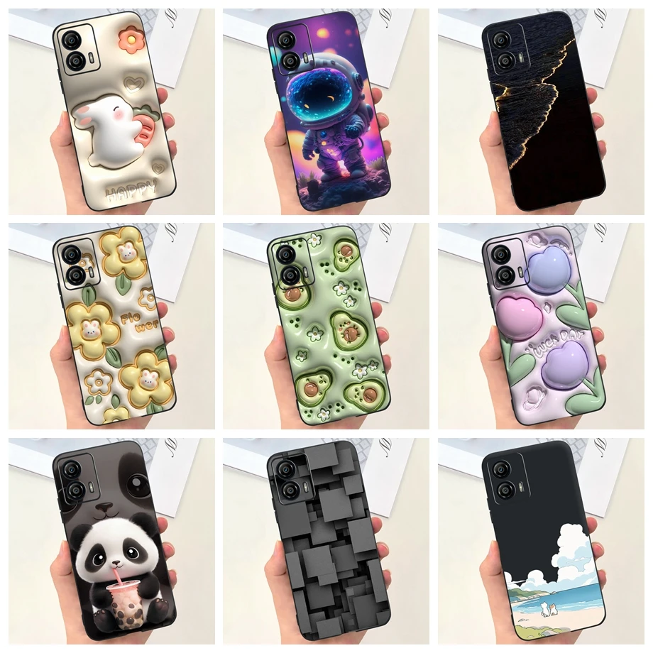 Pre Motorola Moto G14 G04 G24 Power G34 G54 Power G64 G84 Puzdro na telefónny kryt Štýlový vzor Soft silikónu TPU Coque TPU