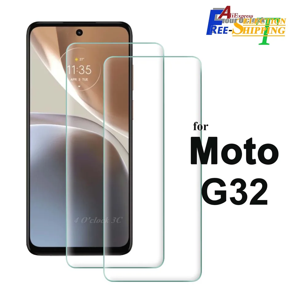 Pre Motorola Moto G32 Temperované sklenené sklenené chrániče kryštálu sľudy s MICA 9H