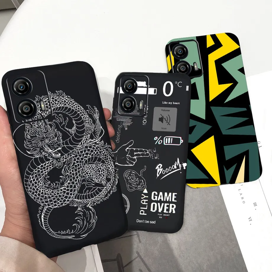 Pre Motorola Moto G53 Case Dragon Astronaut Soft Silikone TPU Puzdro pre Moto G53 Cover Case MotoG53 XT2335-2 Čierny Coque
