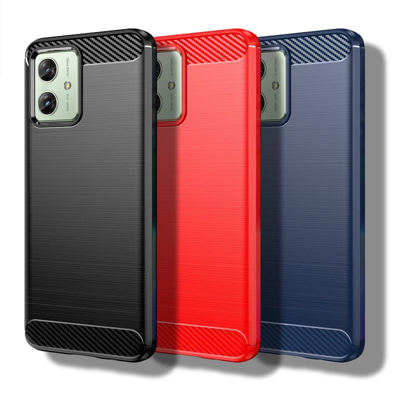 Pre Motorola Moto G54 5G puzdro pre kryt Moto G54 6,5 palca uhlíkový nárazový nárazník odolný voči silikónu pre Motorola Moto G54 Coque