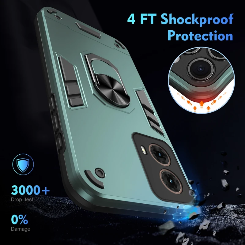 Pre Motorola Moto G85 Case Shock odolný voči kovovému kovovému krytu kovovému prsteňu pre Moto G85 G 85