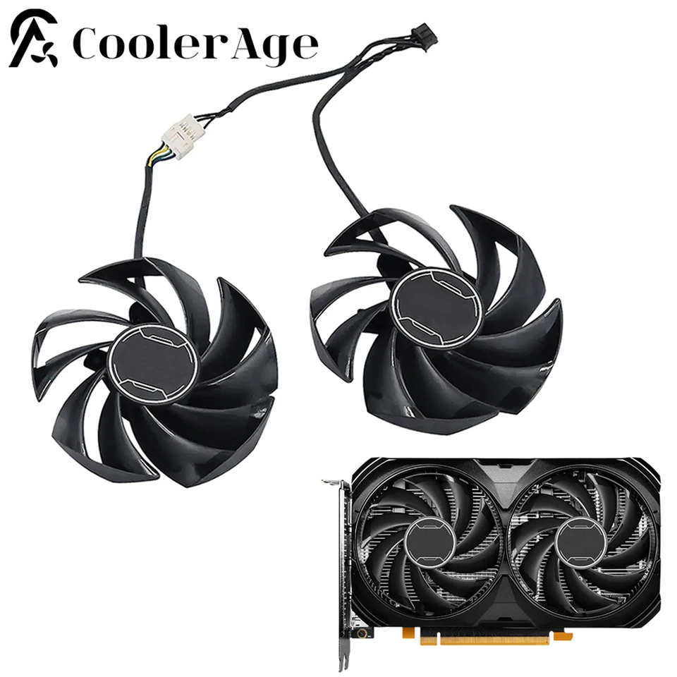 Pre MSI RTX 4060 Ti Ventus 2x ventilátor video karty Balck 95 mm pld10010S12HH RTX4060TI Grafická karta Cooling Fan Fan Nový originálny