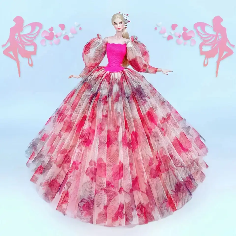 Pre módne svadobné šaty pre bábiky Barbie