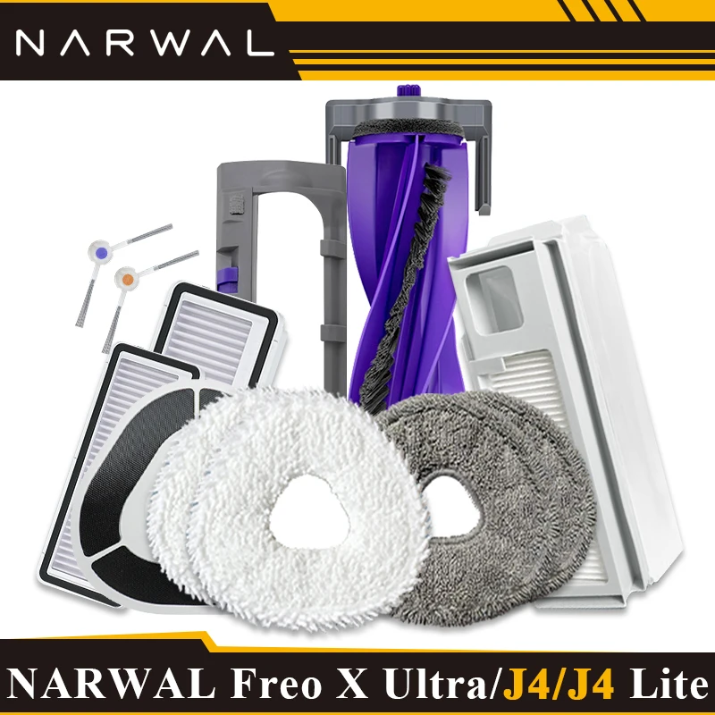 Pre Narwal/J4/Narwal J4/Freo X Ultra/J4 Lite Robot Vysováčku Časti bočné kefy HEPA Filter MOP Náhradné príslušenstvo
