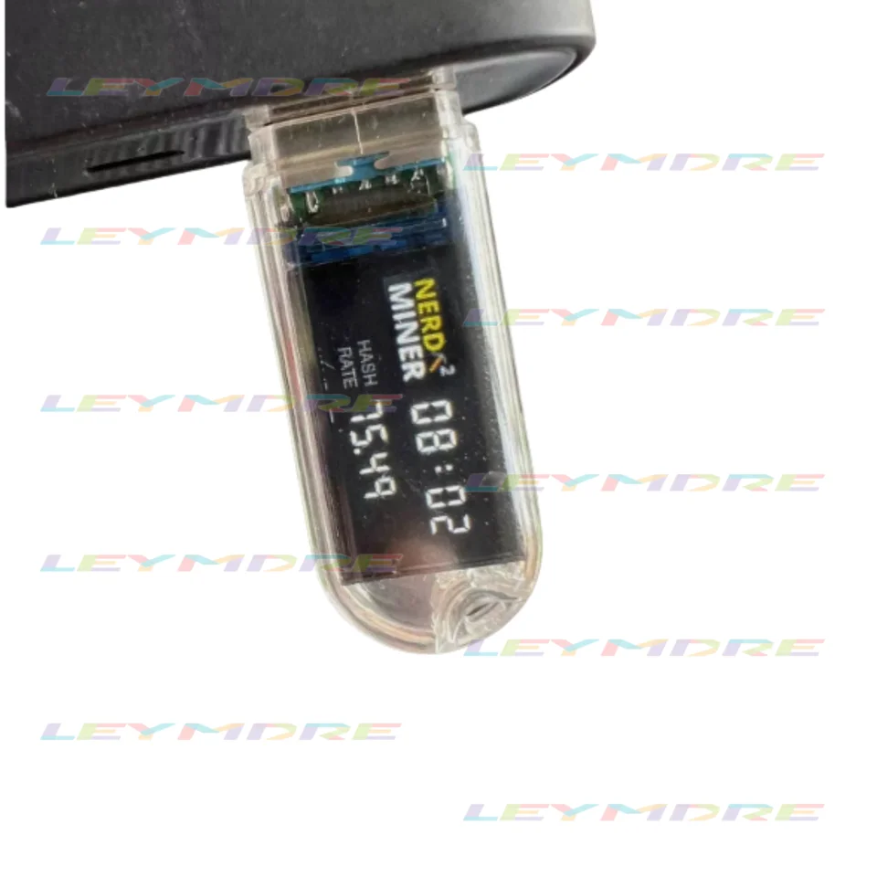 Pre Nerdminer V3 Bitcoin Solo Lottery Miner USB Plug DIY 75 kh/s - Win 6.25 BTC