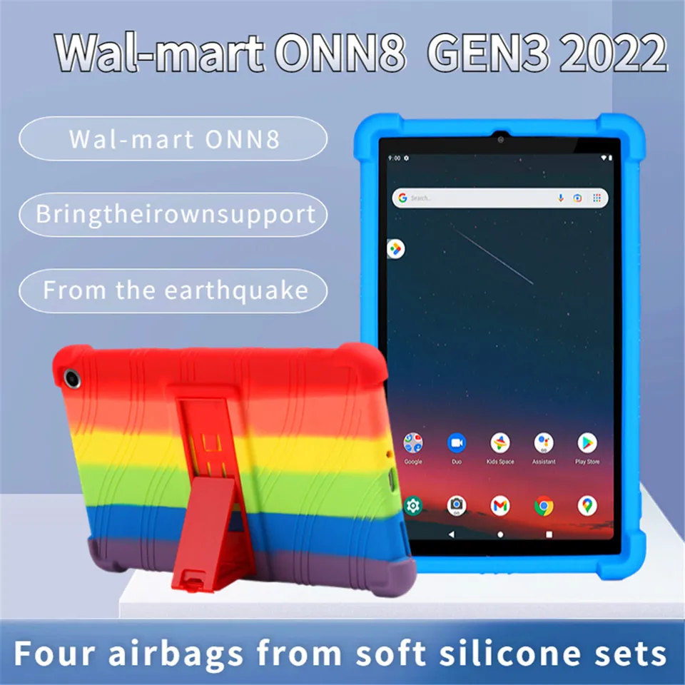 Pre New Walmart Onn 8 Tablet Case Gen 3 Model: 100071483, kryt pre Walmart Onn 8 palcov 2022 Silikon Case Chráni