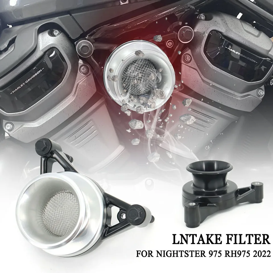 Pre Nightster 975 RH975 2023 Motocykel dodatočná pôvodná továrenská továreň High Flow Air Filter Výkon vzduchového filtra Nerezová oceľ
