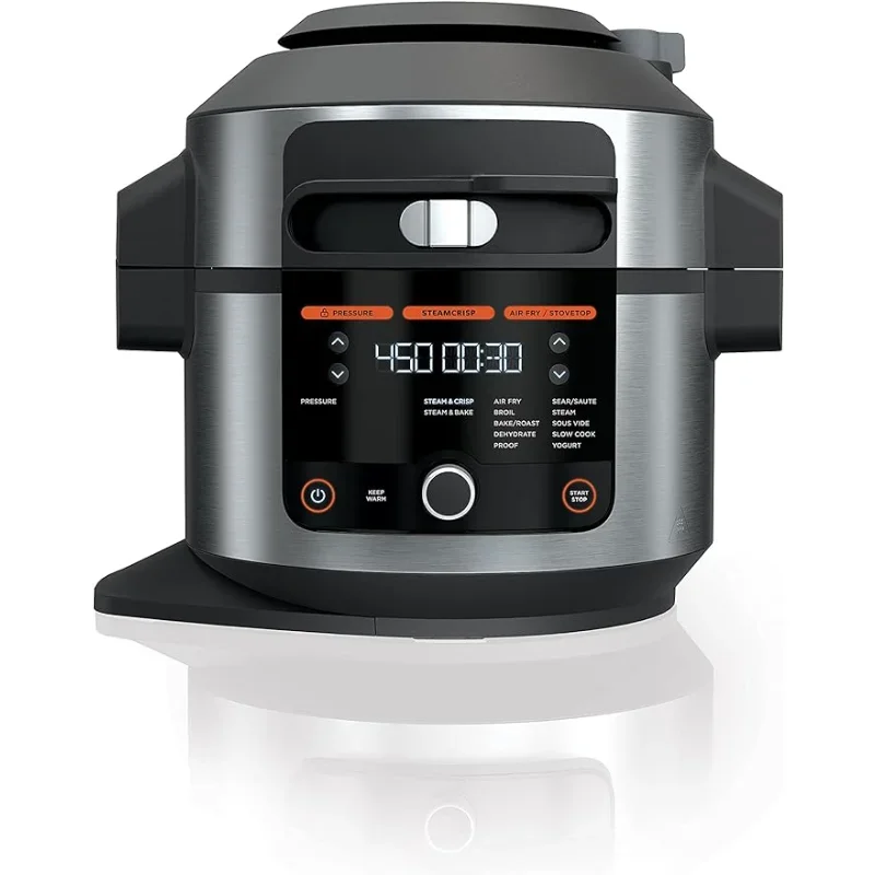 Pre Ninja OL501 Foodi 6,5 Qt. 14-v-1 tlakový kuchár Steam Fryer s Smartlidom, ktoré letecké hranolky, dôkazy a ďalšie, s 2-vrstvami kapacity