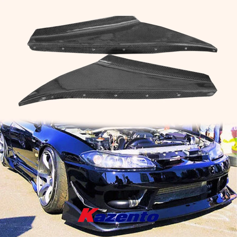 Pre Nissan 99-02 Silvia S15 uhlíkové vlákno AR Stock Stock Stock Canard Pair